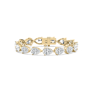 30 ctw Pear Lab Grown Diamond East West Regal Tennis Bracelet  - 7 Inches