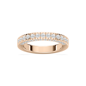 Romania 1 ⅞ ctw Round Lab Grown Diamond Burnished Wedding Band