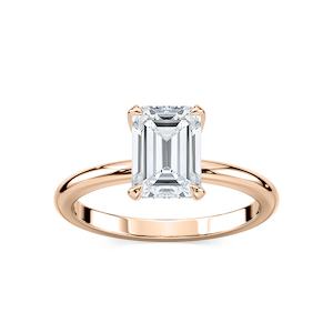 Romy Emerald Lab Grown Diamond Low Profile Solitaire Engagement Ring