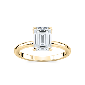 Romy Emerald Lab Grown Diamond Low Profile Solitaire Engagement Ring