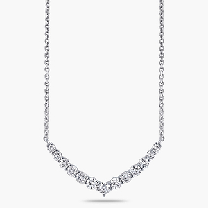 1 ctw Round Lab Grown Diamond Graduated Necklace - 18 Inches