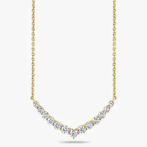 1 ctw Round Lab Grown Diamond Graduated Necklace - 18 Inches