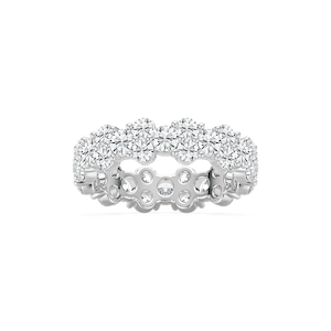 Peyton 3 ⅜ ctw Round Lab Grown Diamond Staggered Eternity Band