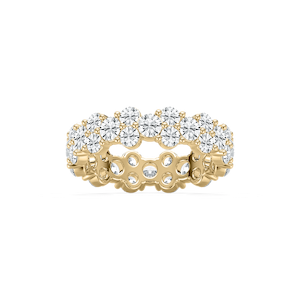 Peyton 3 ⅜ ctw Round Lab Grown Diamond Staggered Eternity Band