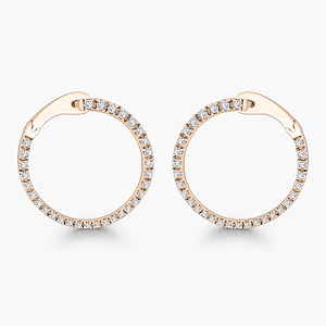 Round Hinged Back Hoop Earrings