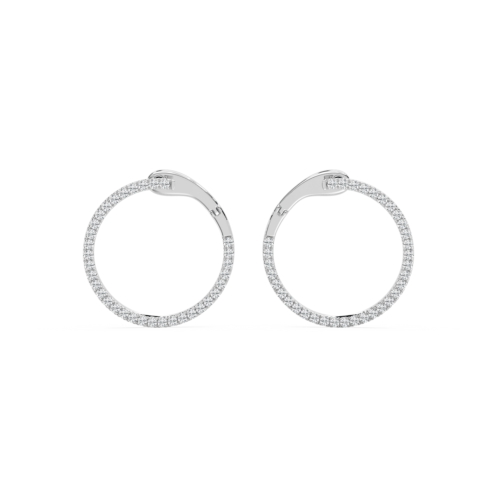 2/5 ctw Round Lab Grown Diamond Drop Earrings