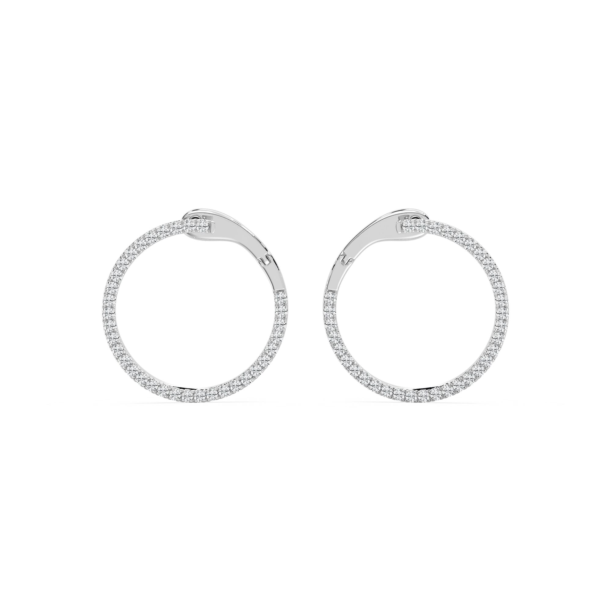 2/5 ctw Round Lab Grown Diamond Drop Earrings