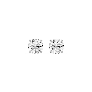 Round Certified Lab Grown Diamond Classic Four Prong Guardian Back Stud Earrings