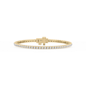 Round Lab Grown Diamond Classic Box Four Prong Tennis Bracelet  - 7 Inches