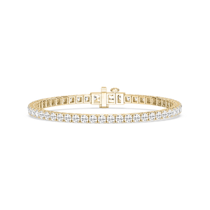 Round Lab Grown Diamond Classic Box Four Prong Tennis Bracelet  - 7 Inches