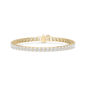 Round Lab Grown Diamond Classic Box Four Prong Tennis Bracelet  - 7 Inches