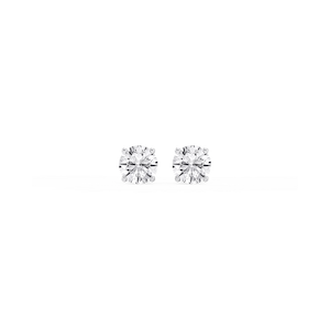 Round Lab Grown Diamond Hidden Halo Stud Earrings