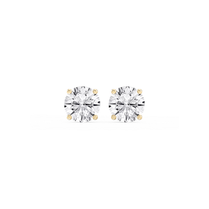 Round Lab Grown Diamond Hidden Halo Stud Earrings