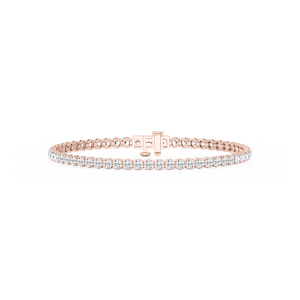 Round Lab Grown Diamond Petite Classic Rounded Four Prong Tennis Bracelet - 7 Inches
