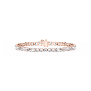 Round Lab Grown Diamond Petite Classic Rounded Four Prong Tennis Bracelet - 7 Inches