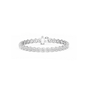 Round Lab Grown Diamond Petite Classic Rounded Four Prong Tennis Bracelet - 7 Inches