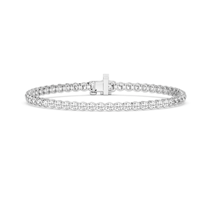 Round Lab Grown Diamond Petite Classic Rounded Four Prong Tennis Bracelet - 7 Inches