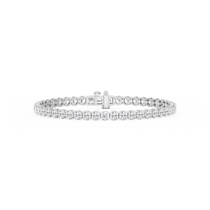 Round Lab Grown Diamond Petite Classic Rounded Four Prong Tennis Bracelet - 7 Inches