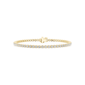 Round Lab Grown Diamond Petite Classic Rounded Four Prong Tennis Bracelet - 7 Inches