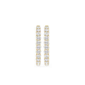 Round Lab Grown Diamond Shared Prong Inside Out Hoop Earrings