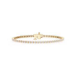 Round Lab Grown Diamond Three Prong Tennis Bracelet