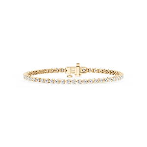 Round Lab Grown Diamond Three Prong Tennis Bracelet