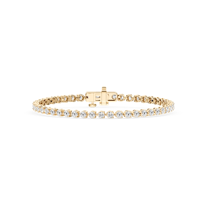 Round Lab Grown Diamond Three Prong Tennis Bracelet