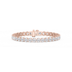 Round Lab Grown Diamond Classic Rounded Four Prong Tennis Bracelet - 7 Inches