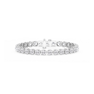 Round Lab Grown Diamond Classic Rounded Four Prong Tennis Bracelet - 7 Inches