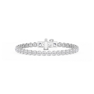 Round Lab Grown Diamond Classic Rounded Four Prong Tennis Bracelet - 7 Inches