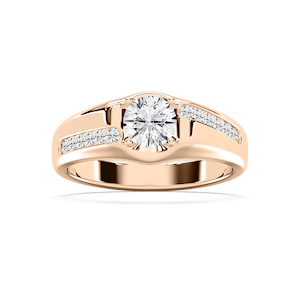 William 1 ⅓ ctw Round Lab Grown Diamond 7.42mm Bezel Mens Wedding Band