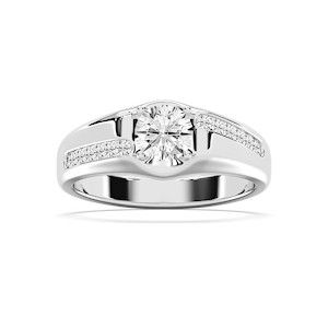 William 1 ⅓ ctw Round Lab Grown Diamond 7.42mm Bezel Mens Wedding Band