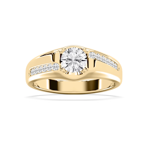 William 1 ⅓ ctw Round Lab Grown Diamond 7.42mm Bezel Mens Wedding Band