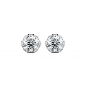 3 ctw Round Lab Grown Diamond Tulip Stud Earrings