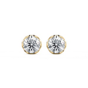 3 ctw Round Lab Grown Diamond Tulip Stud Earrings