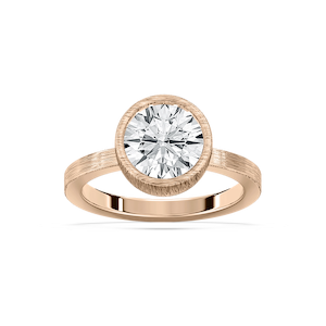 Rustic Satin Hammer Finish Petite Artisan Ring