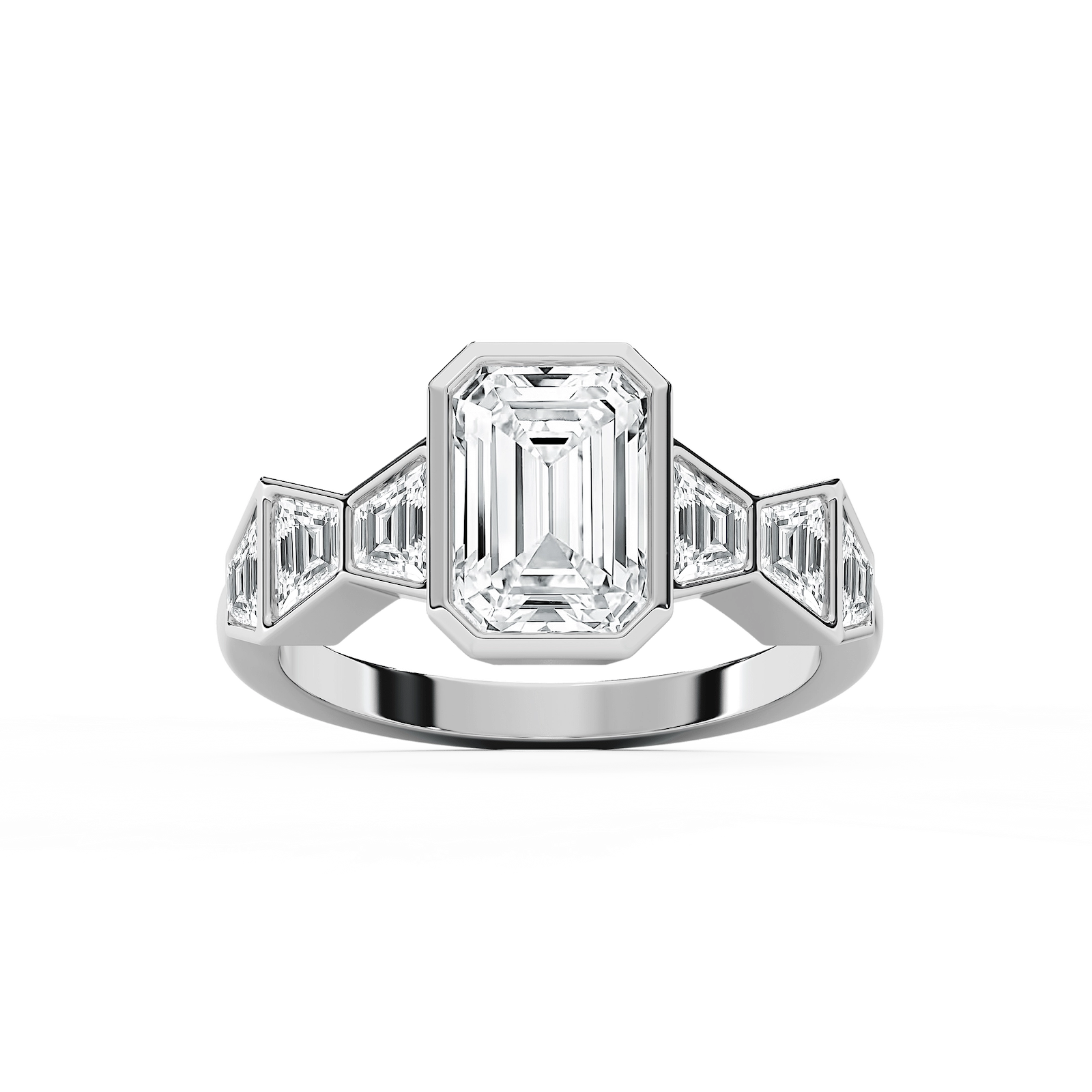 Rylie Emerald Engagement Ring in Rose Gold