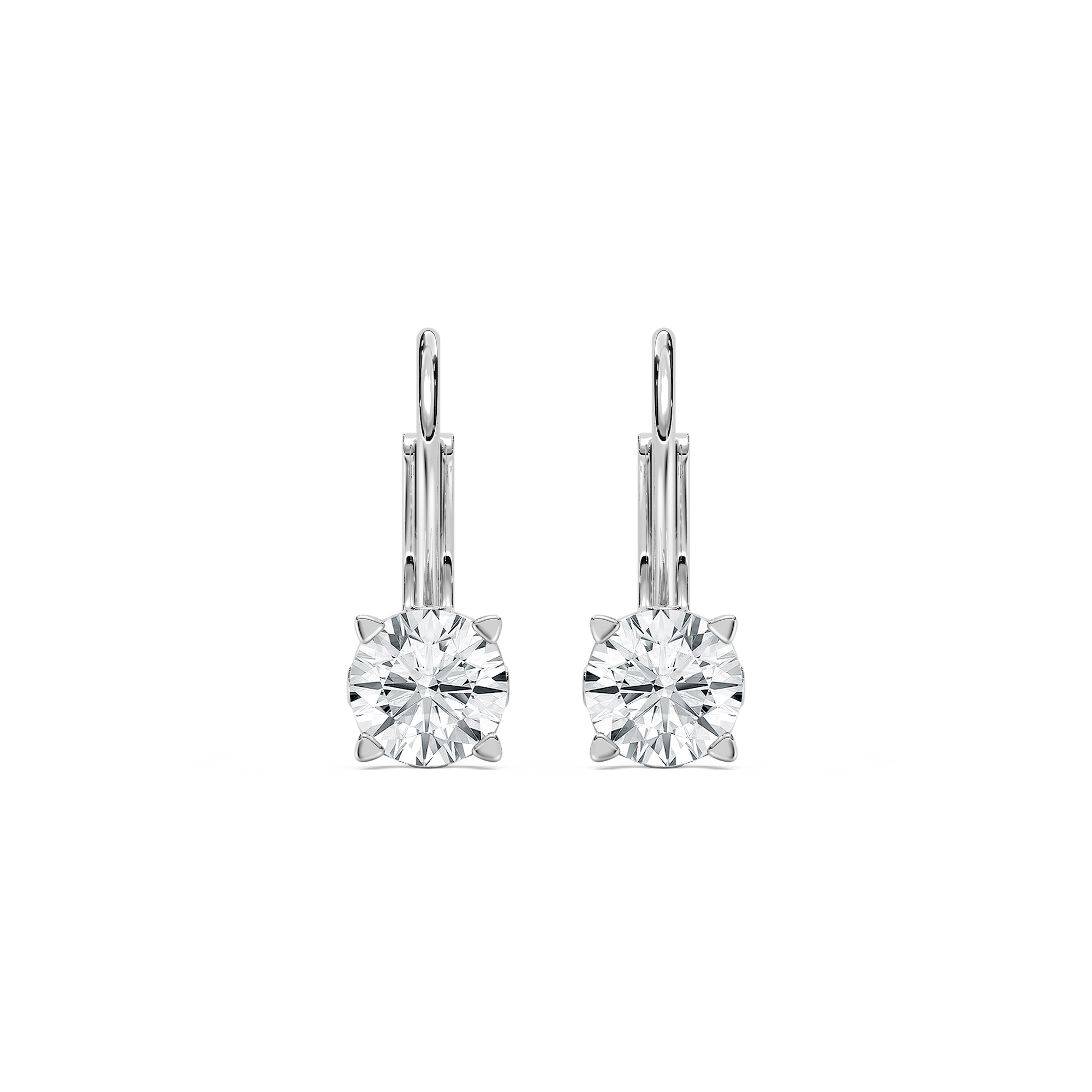 Scroll Drop Round Earrings in Rose Gold