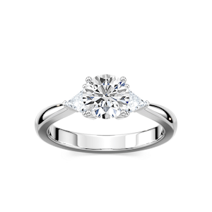 Selma Lab Grown Diamond Trillion Three Stone Engagement Ring
