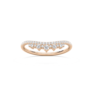 Seren 1/4 ctw Round Lab Grown Diamond Double Row Curved Band