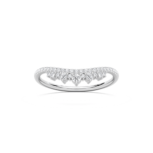 Seren 1/4 ctw Round Lab Grown Diamond Double Row Curved Band