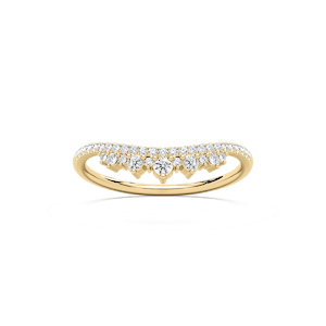 Seren 1/4 ctw Round Lab Grown Diamond Double Row Curved Band