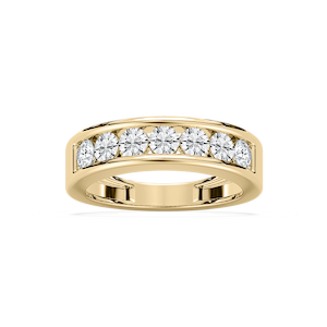 Antonella 1 ctw Round Lab Grown Diamond Seven Stone Channel Anniversary Band