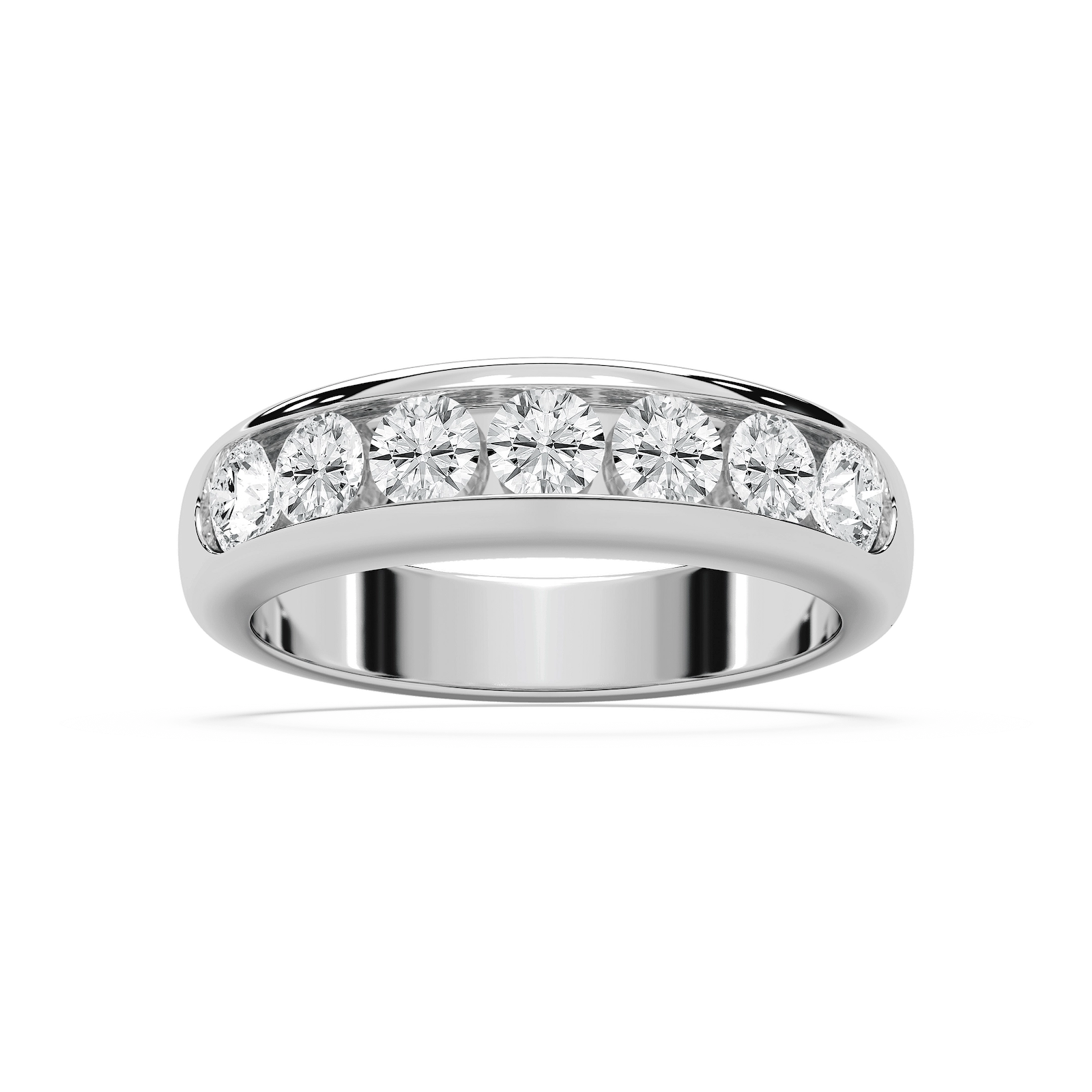 Joshua 1 ⅔ ctw Round Lab Grown Diamond 4.35mm Channel Mens Wedding Band