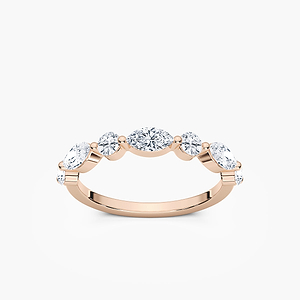 Seven Stone Round And Marquise Lab Diamond Band