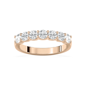 Amelia 1 ctw Round Lab Grown Diamond Seven Stone U Prong Anniversary Band