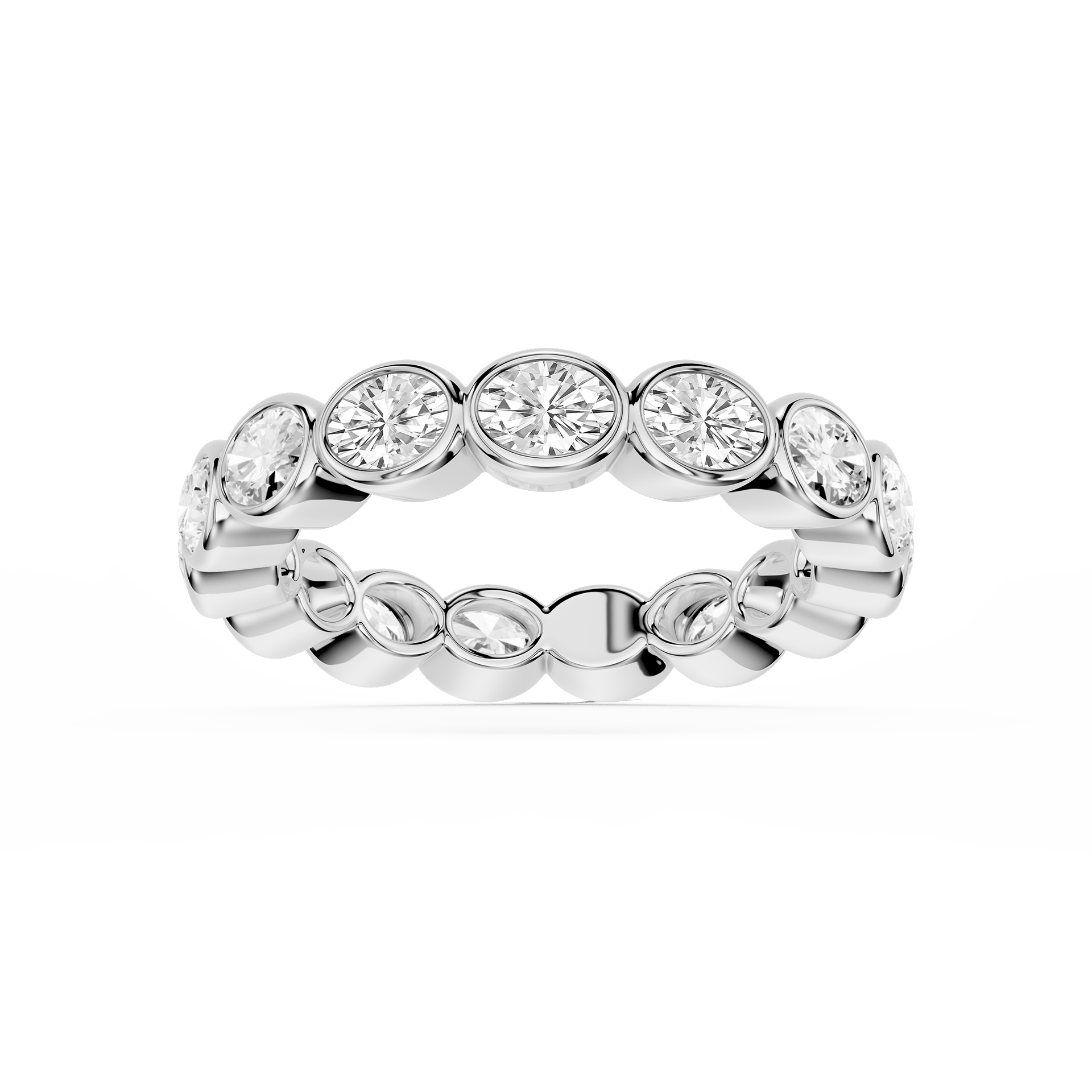 Sienna Oval Lab Grown Diamond East West Bezel Eternity Band
