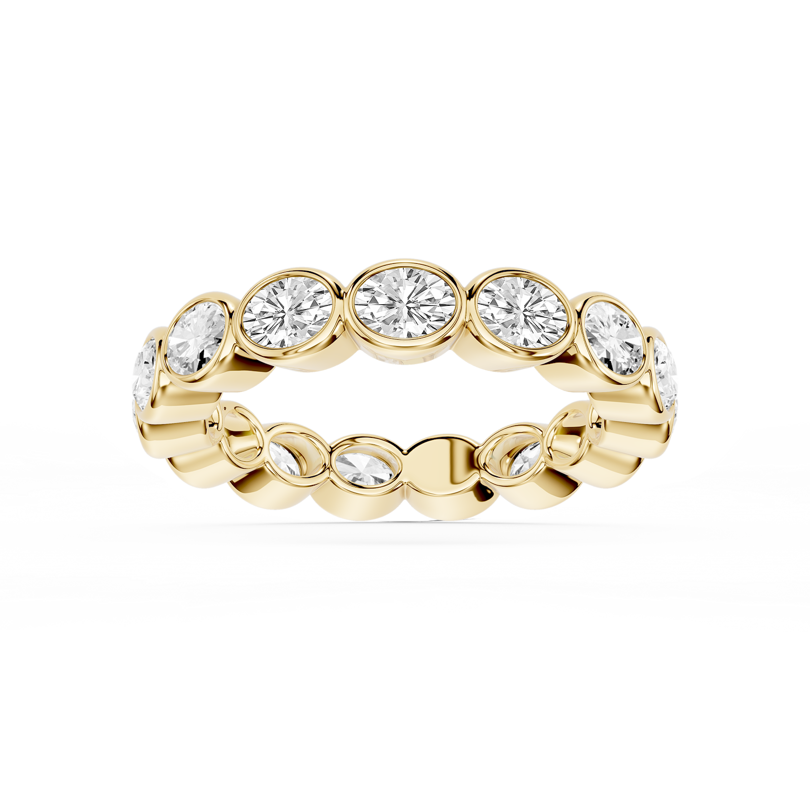 Sienna Oval Lab Grown Diamond East West Bezel Eternity Band