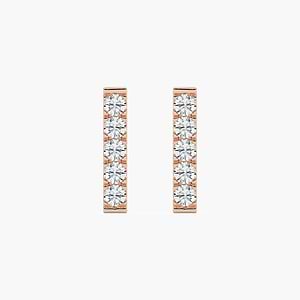 1/2 ctw Round Lab Grown Diamond Single Row Stud Earrings