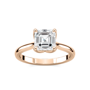 Skye Asscher Lab Grown Diamond Cathedral Tulip Solitaire Engagement Ring